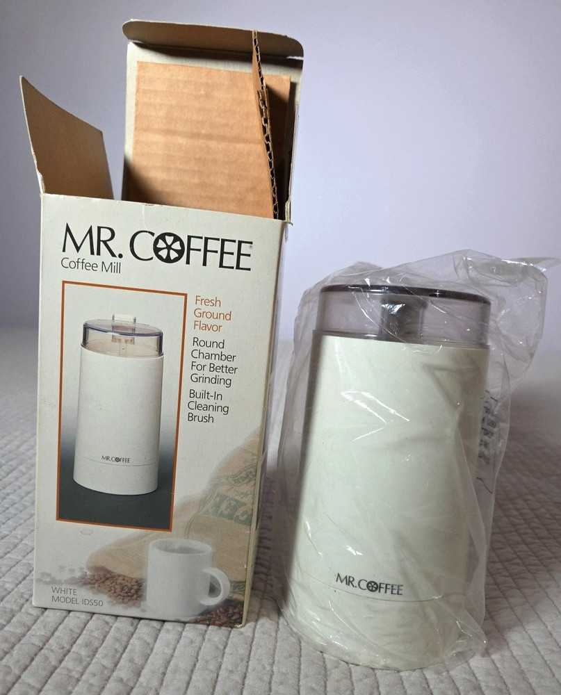 Mr Coffee Coffee Mill White IDS50 Vintage