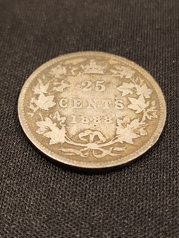 1888 Canada 25 Cents Silver Coin