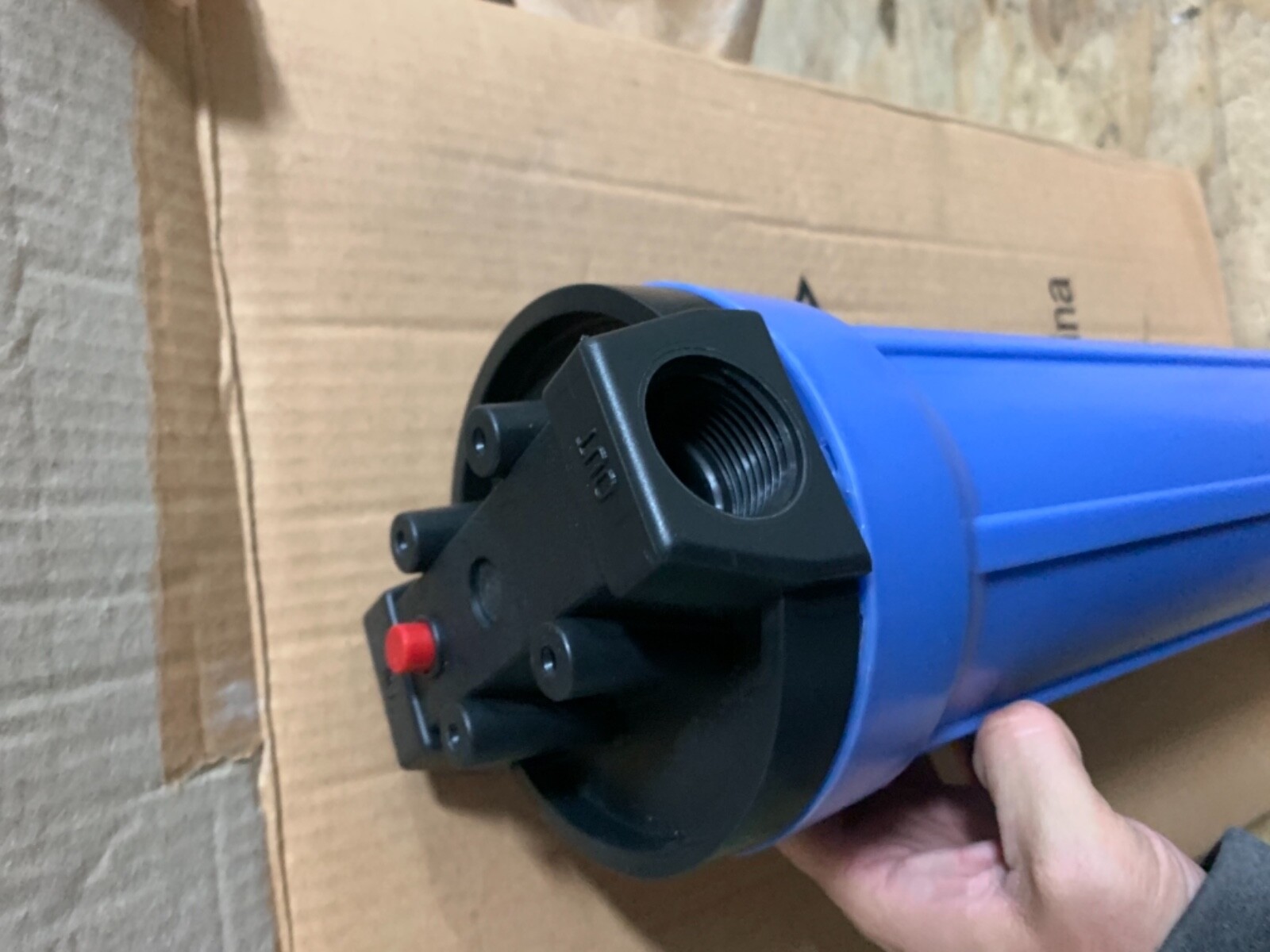 20 x3.75-inch Whole House Big Blue Water Filter Housing 1-inch Outlet/Inlet new