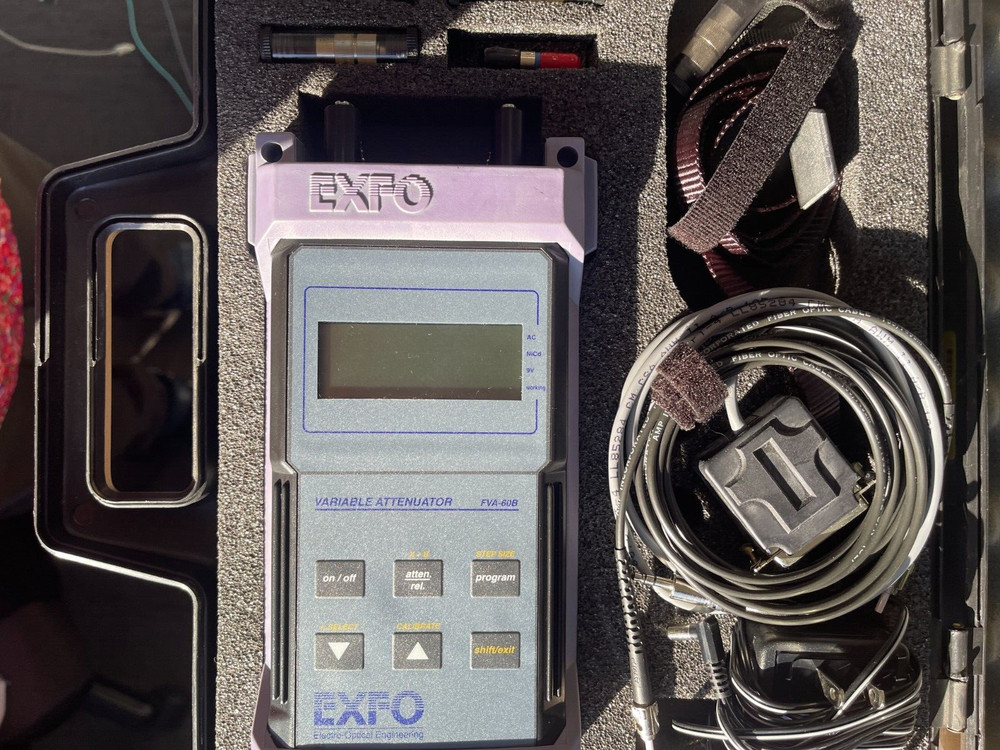 EXFO FVA-60B Optical Variable Attenuator with protective holder / stand