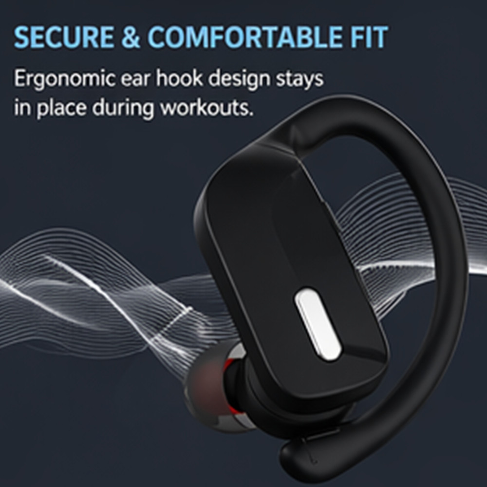 Cooligg SPK307 Black Ear-hook Headsets