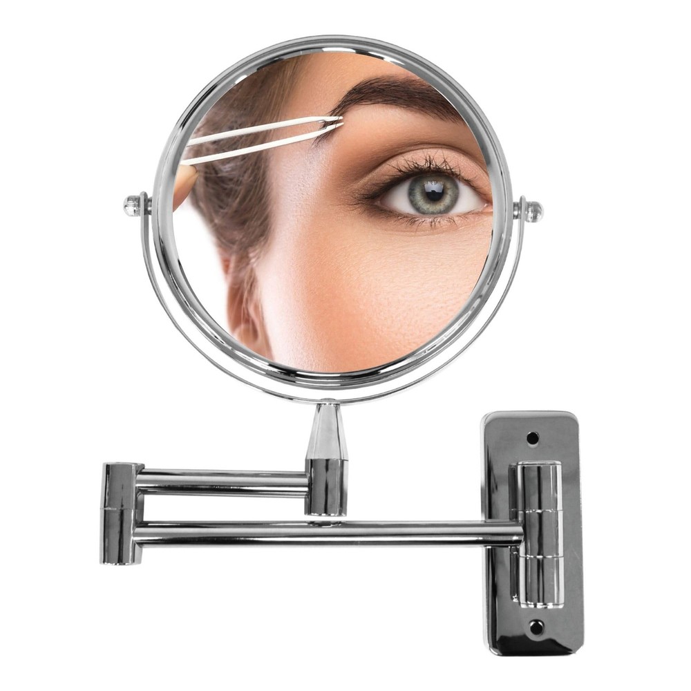 Danielle Creations 8-Inch Double-Sided Wall Mounted Adjustable Height Makeup ...
