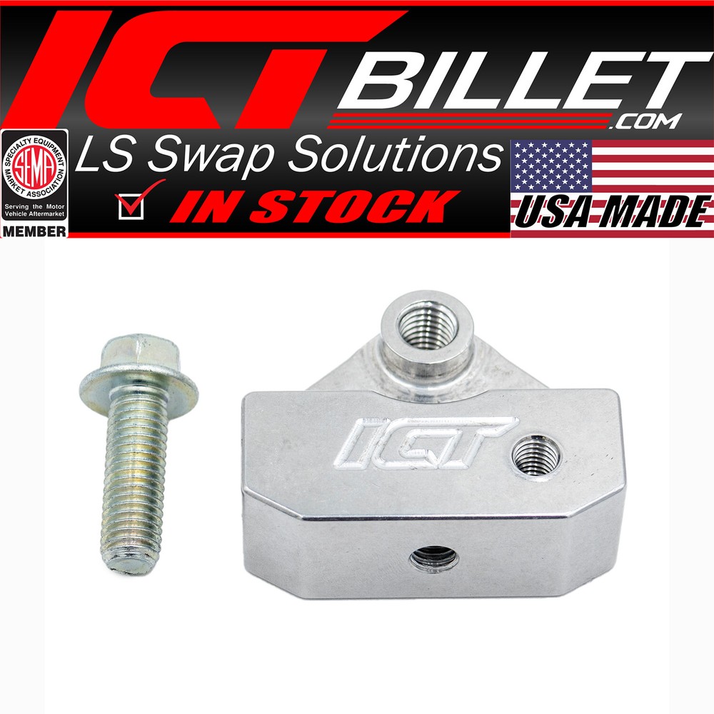 ICT Billet LS Gen 4 Knock Sensor Relocation Brackets