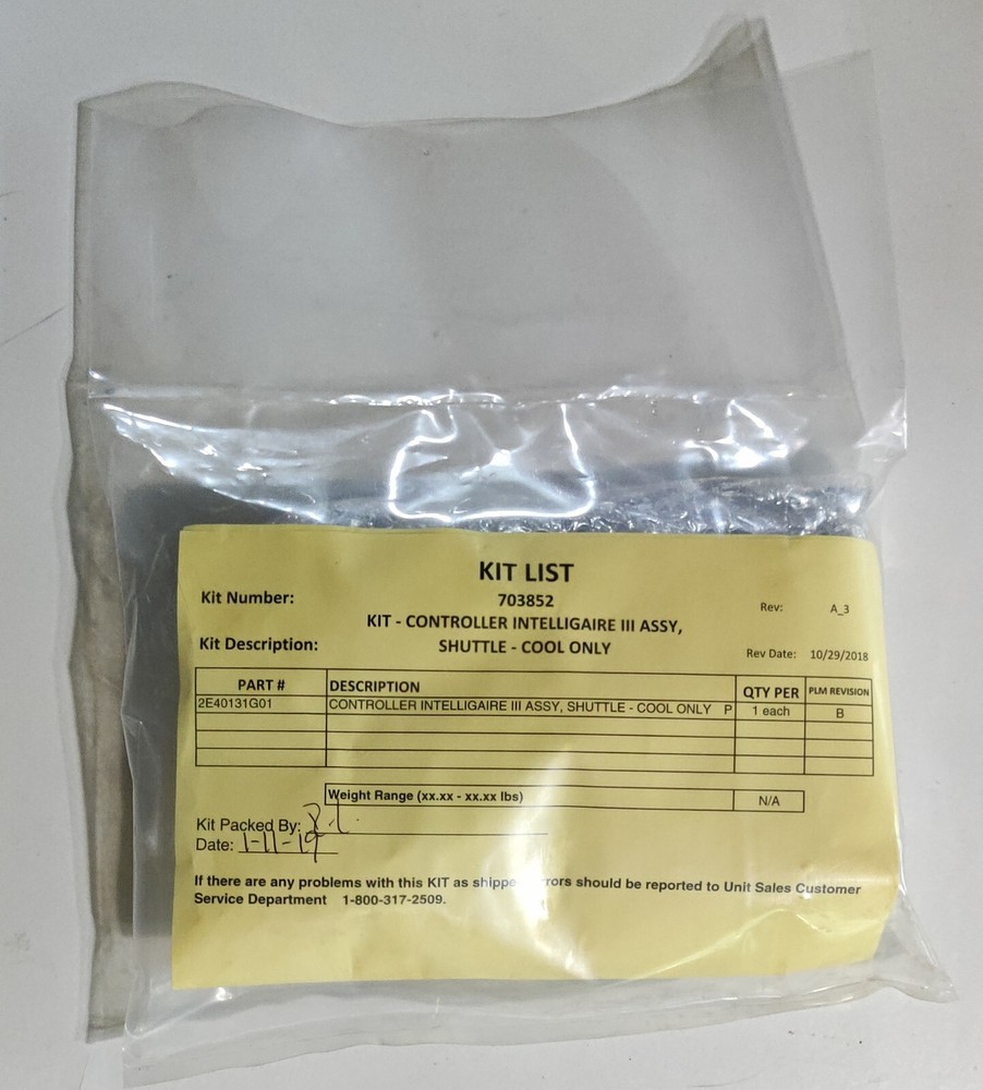 Intelligaire III Controller Assembly - Cool Only 703852 114357 Thermo King