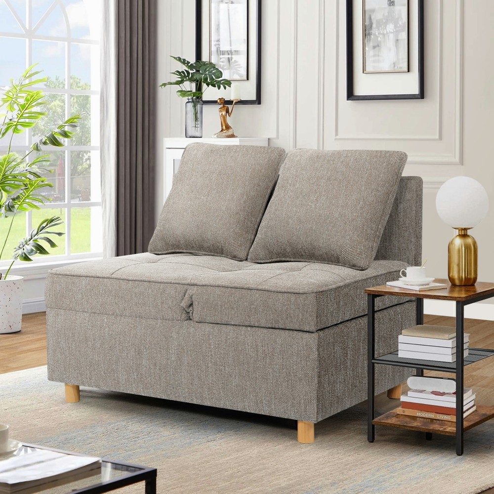 Sofa Bed Folding Ottoman Sofa Bed Chair 4-in-1 Sleeper Sofa Adjustable Backrest