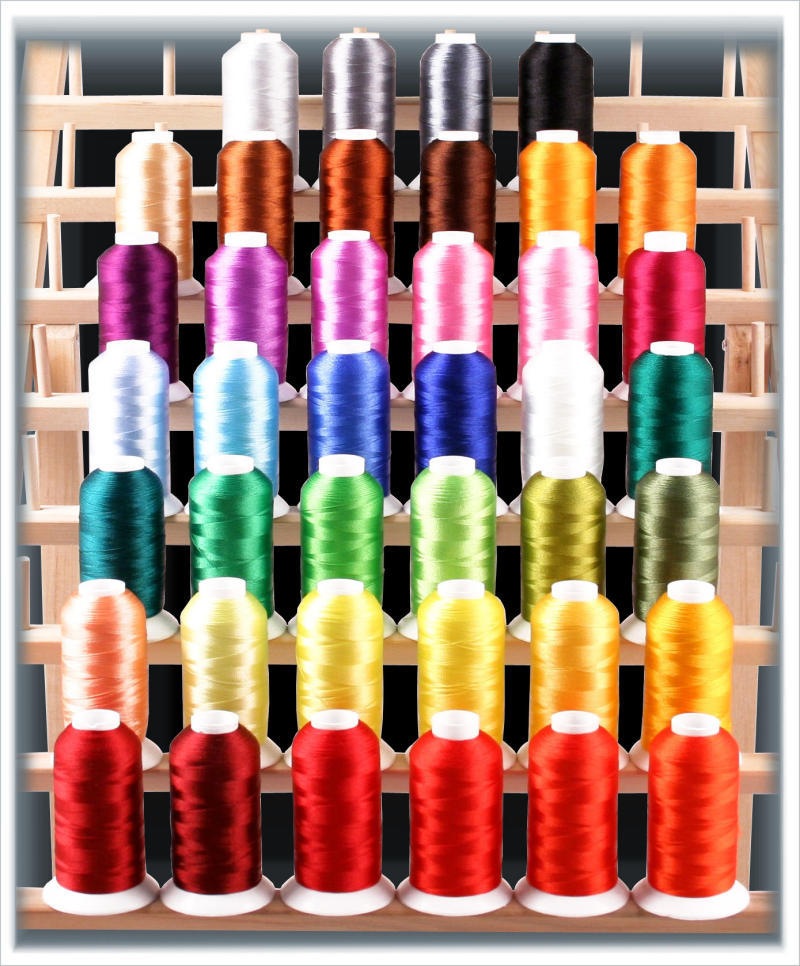 New 40 Large POLY MACHINE EMBROIDERY THREADS for BERNINA