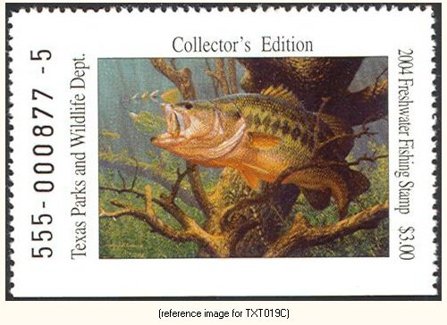 D2K Texas Trout Stamp 2004 $3.00