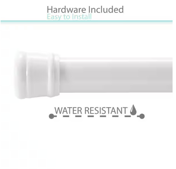 Tension Shower Rod in White 72in