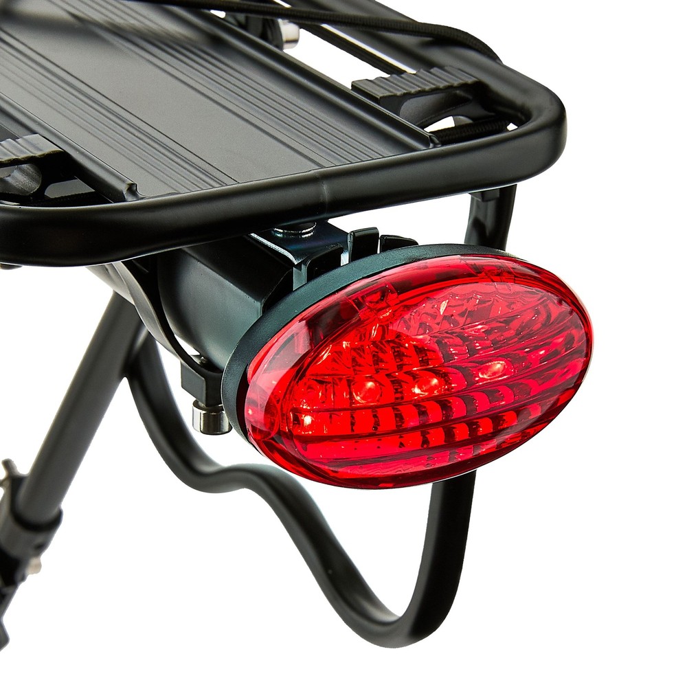 Aluminum Adjustable Rear Bike Rack W/ Tailight