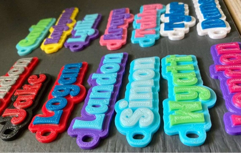 Custom Name Keychain, Zipper Pull, Personalized & 3D Printed