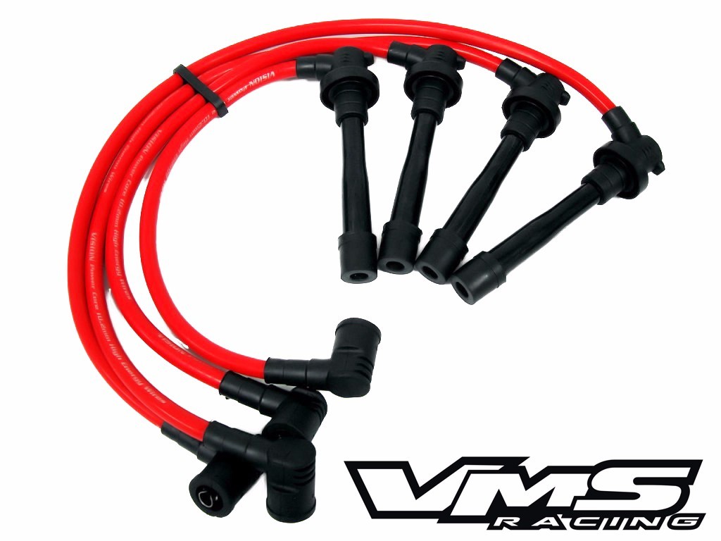 VMS RACING 96-00 HONDA CIVIC SOHC 10.2MM 10.2 MM SPARK PLUG WIRES SET RED