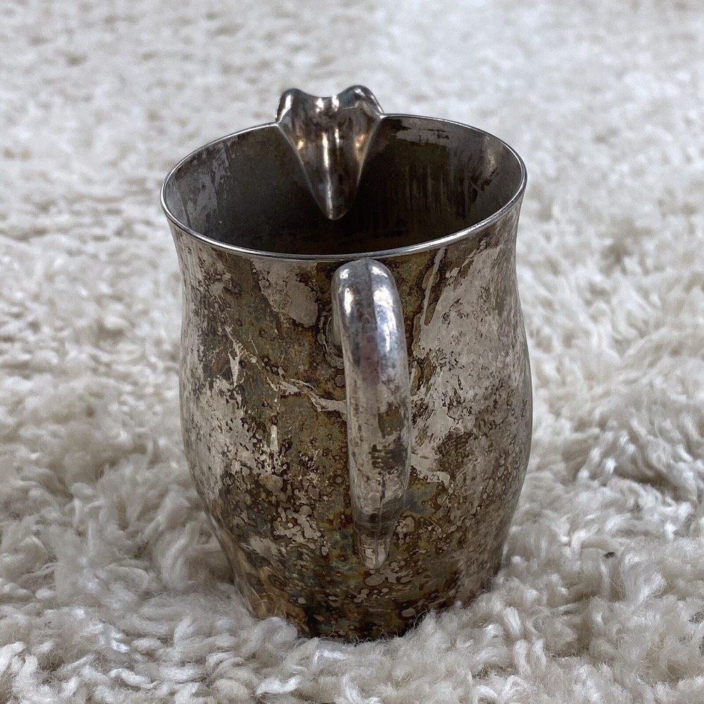 Vintage Academy Silverplate Silver on Copper Creamer with Handle