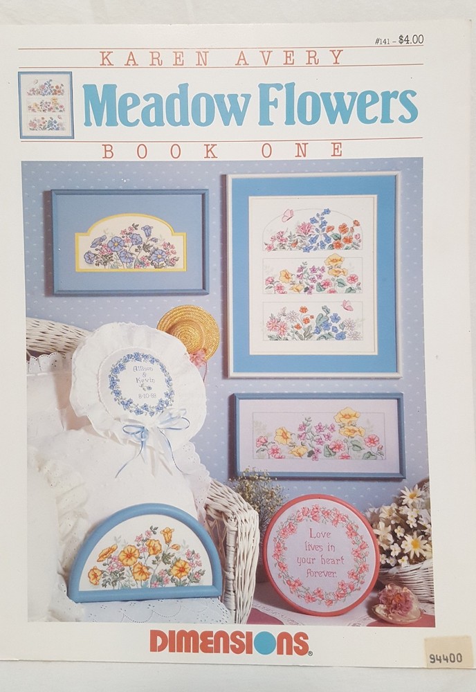 Meadow Flowers Counted Cross Stitch Pattern Leaflet Book 141 1988 Dimensions