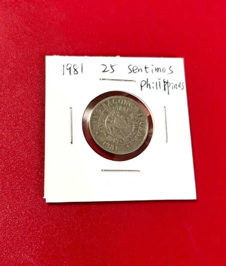 1981 25 SENTIMOS PHILIPPINES COIN - NICE WORLD COIN !!!