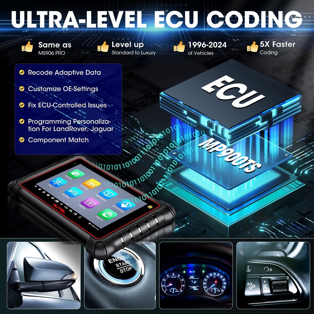 Autel MaxiPRO MP900TS MP900-TS TPMS Programming ECU Coding Bidirectional Scanner