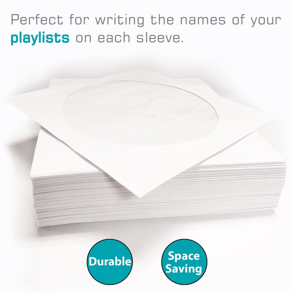Maxell 190135 Protective Thin Clear Plastic Easy Storage CD & DVD 50pk, White