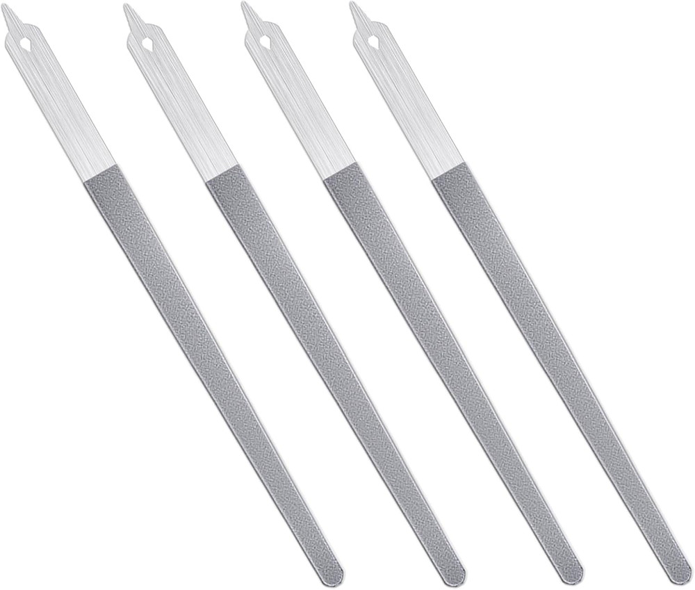 4 Pcs Diamond Deb Nail File Metal Nail File with Sharp Pointed Tip, Stainless St
