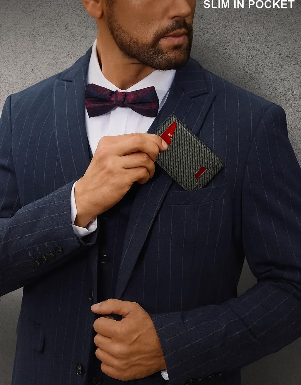 RFID Blocking Pop-Up Leather Men’s Wallet Slim Bifold with Money Clip Gift-Ready