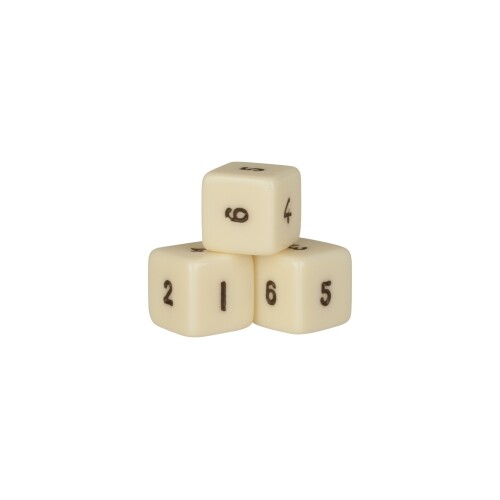 6-seitiger Dés - Hexaèdre - W6 - beige