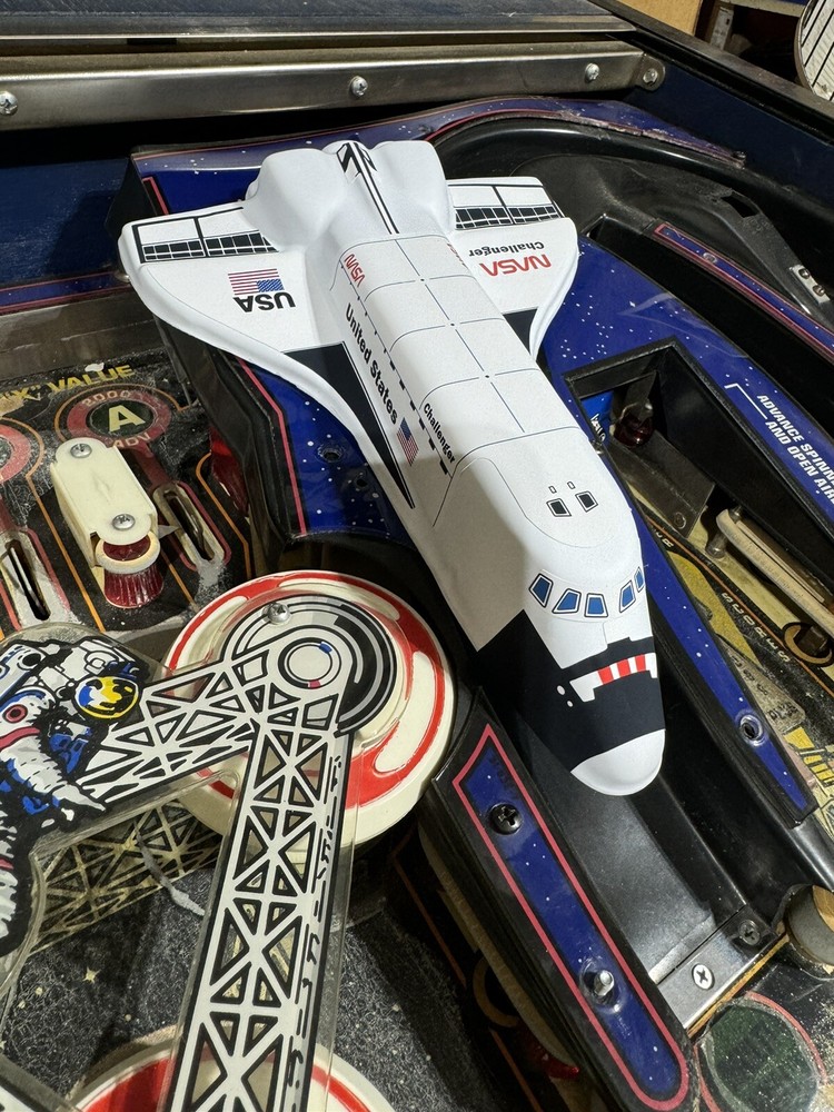 1984 Space Shuttle Pinball Machine Stickers w/Space Shuttle "Challenger" Theme