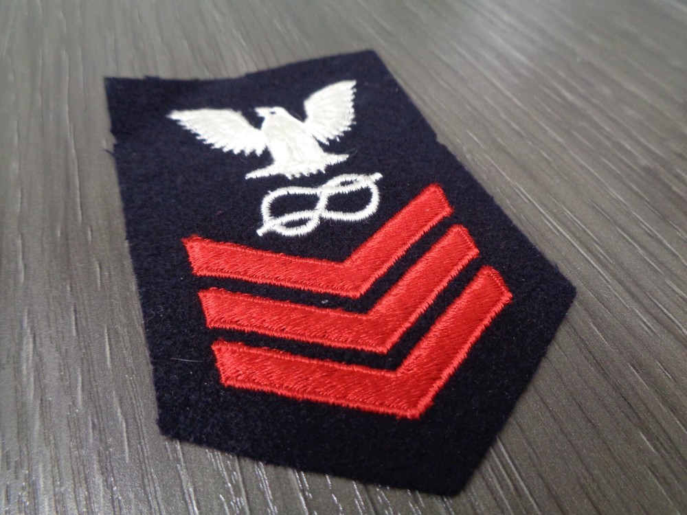 US Navy Petty Officer 1ST Class E-6 Apprentice Wool Patch WWII