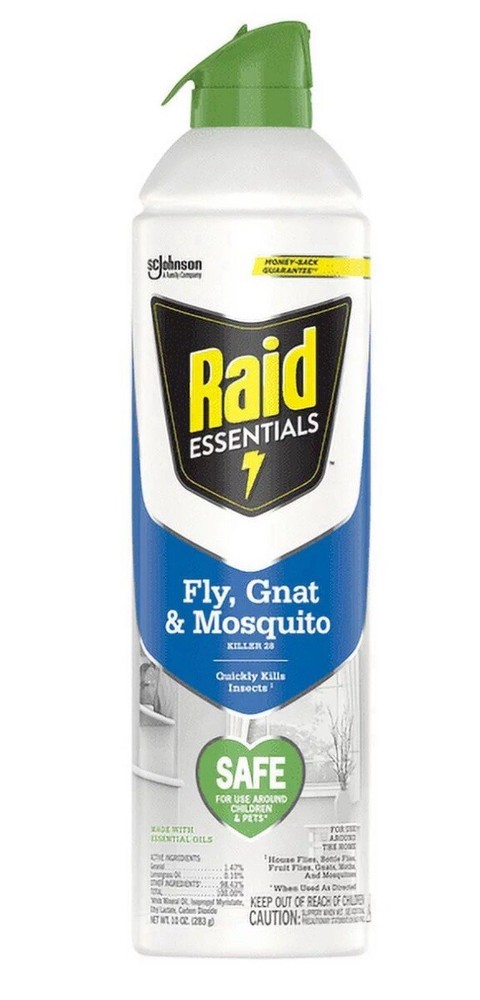 Raid Essentials Fly, Gnat & Mosquito Killer Aerosol Spray Child & PET ( 2 PC )