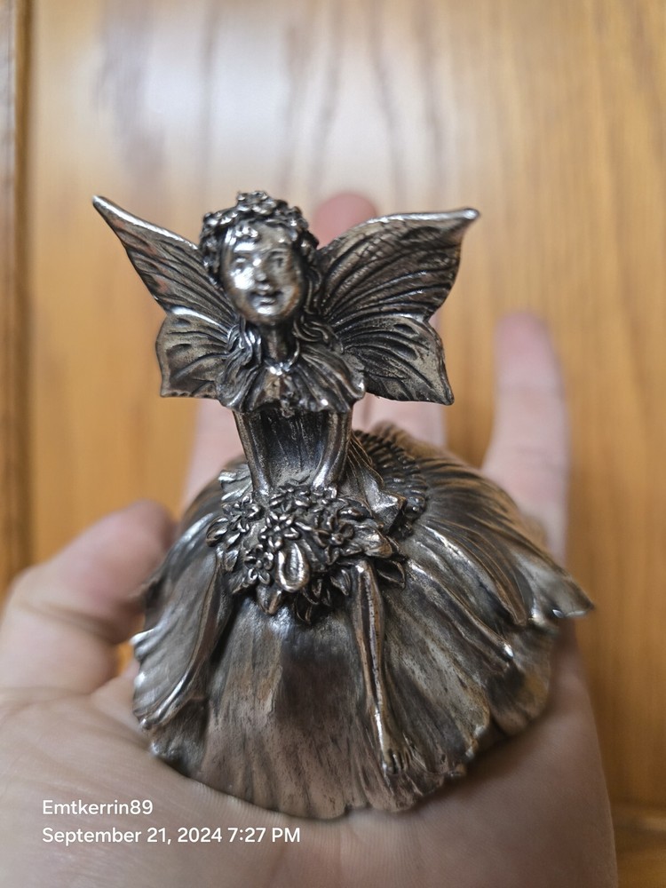 Vintage Reed And Barton Silver Plate Flower Mythical Fairy Non Musical Figurine