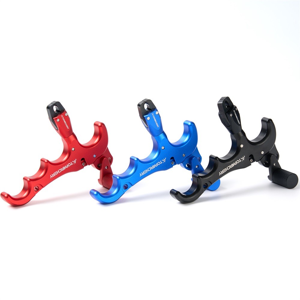 Adjustable 4-Finger Archery Compound Bow Release Can Rotate 360° Thumb Release