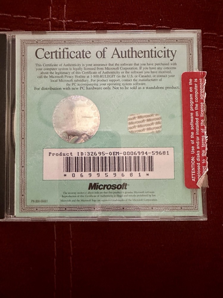 Vintage NEC Microsoft 95 Software CD bundle