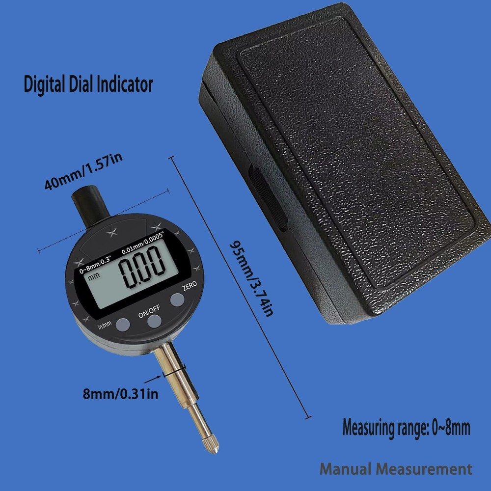 RPTCOTU Electronic Digital Dial Indicator Digital Probe Indicator Dial Test G...