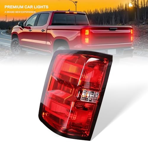 HSMOTHEV Red Tail Light Assembly for 2014-2018 Chevy Silverado Left Driver Side