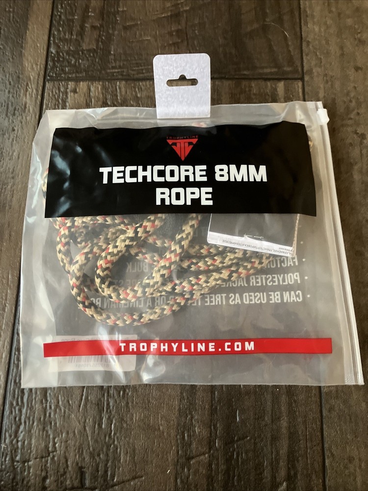 Trophyline TechCore Rope Multi Color 8MM Tether Lineman Rope New