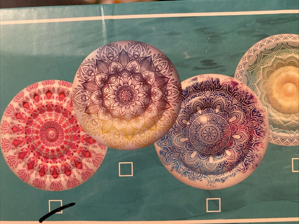 Mandala Round Circle Pool Float 58” x 9" Red White NEW