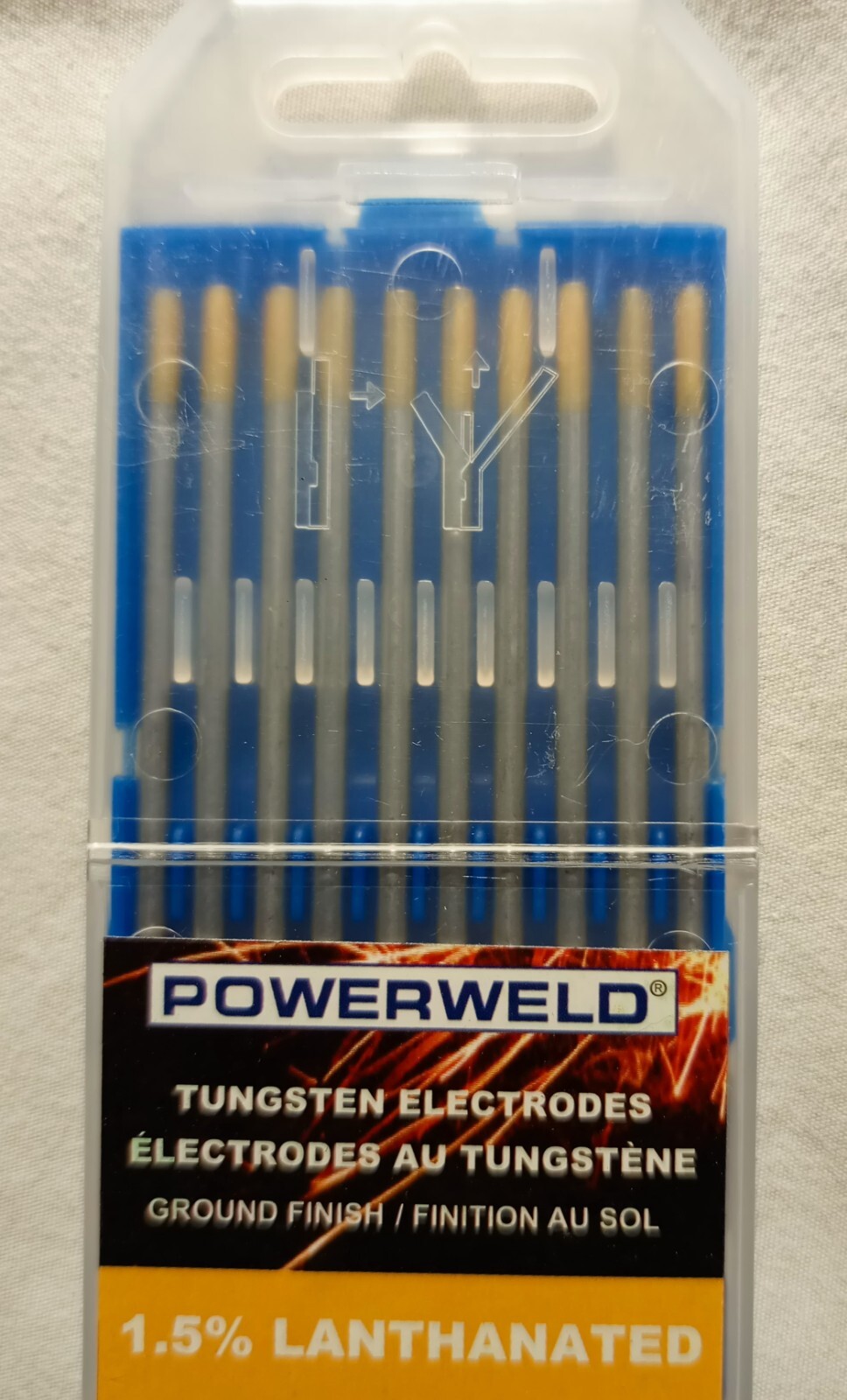 40-Pack 1.5% Lanthanated Tungsten Electrodes 1/8" 3.2mm