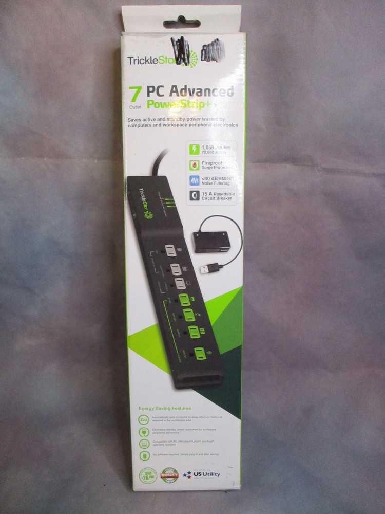 TrickleStar 7 Outlet PC Advanced PowerStrip w/Motion Sensing Technology *NEW*