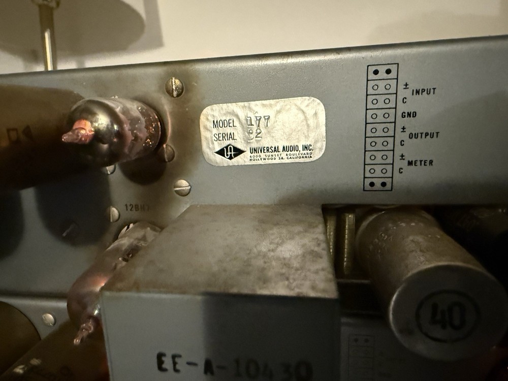 Universal Audio 177 Tube Compressor Pair - Serial # 32 & 34