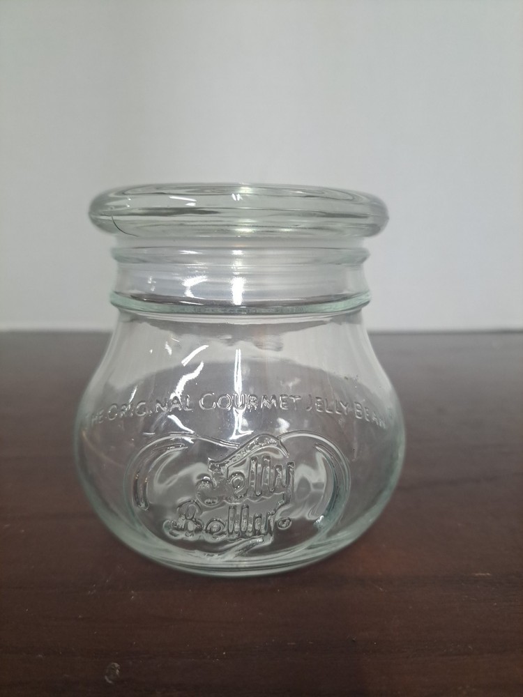 Embossed Jelly Belly Classic Glass Candy Jar