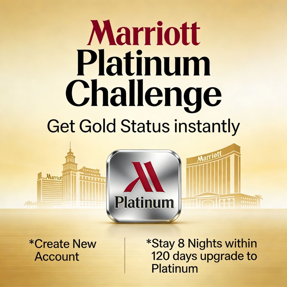 Marriott Platinum Challenge - Instant Gold status