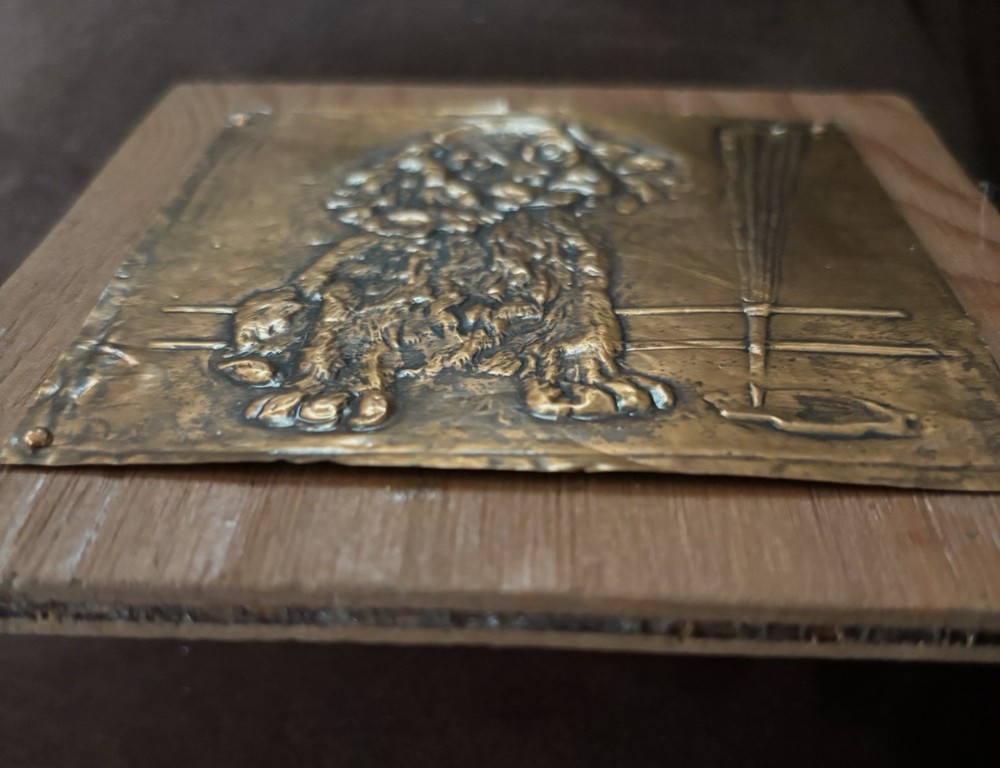 Etched Engraved Hammered Copper Cocker Spaniel 3D Art - 7.5” Picture
