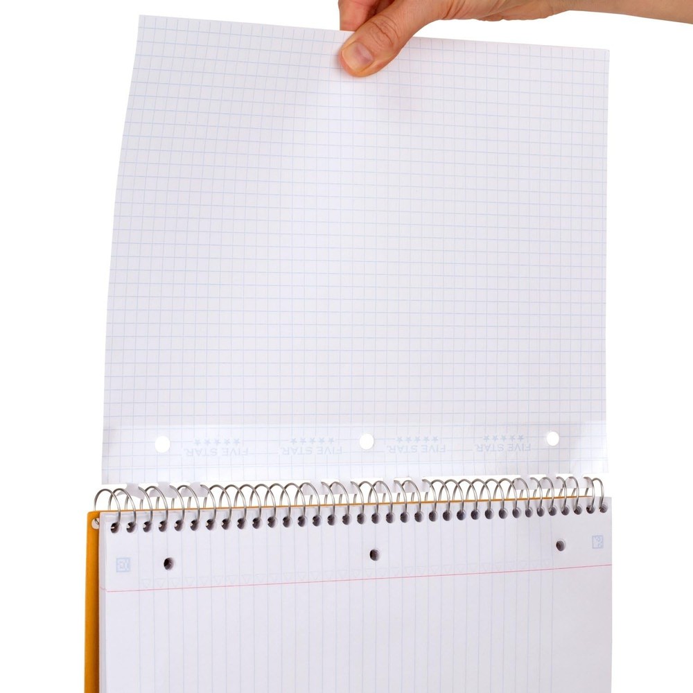 Five Star Loose Leaf Paper, Graph Ruled Insertable Notebook & 1 Pack, White