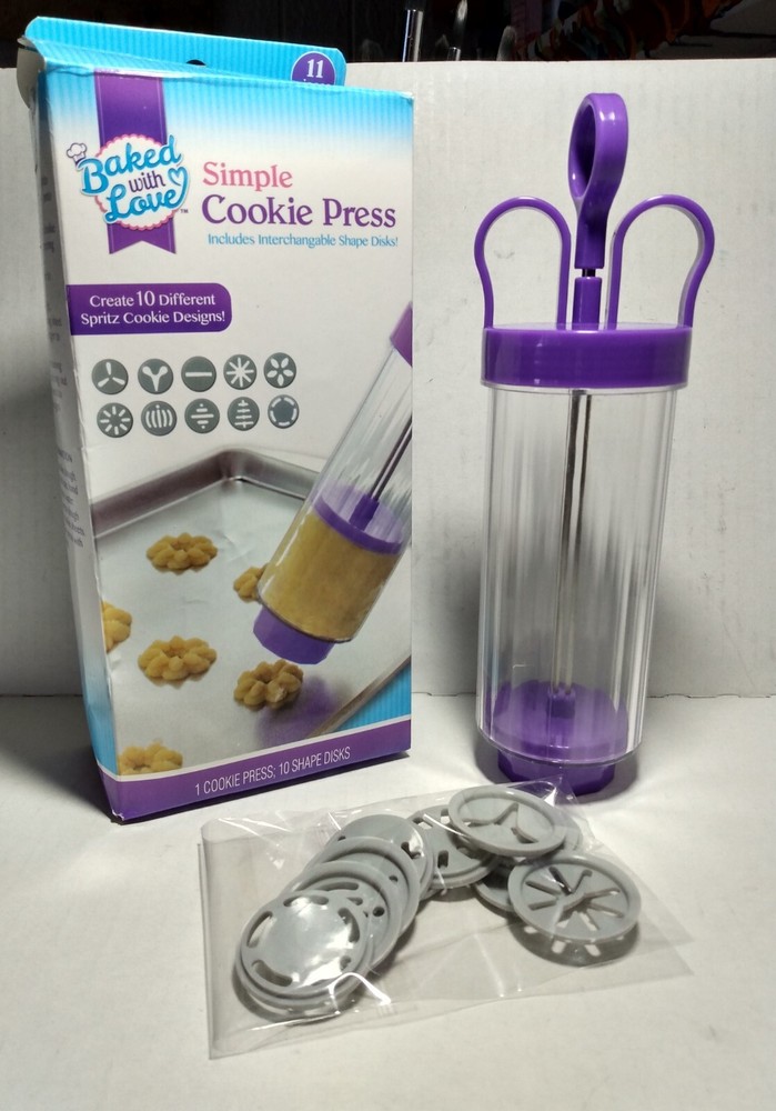 Spritz Design Cookie Press 10 Different Discs PLUS 7 Cookie Cutters