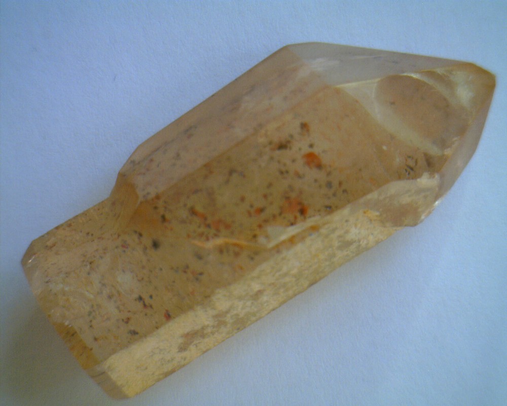 Red Fire Lepidocrocite in Quartz Scepter Crystal Madagascar r815b