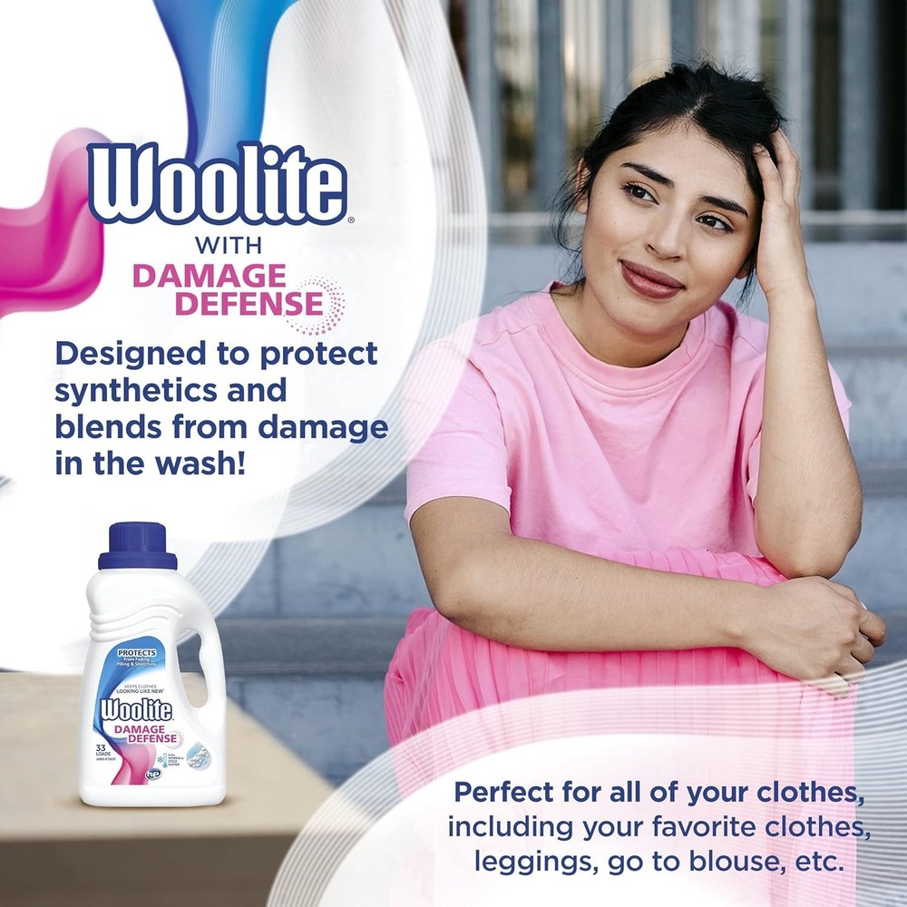 Woolite Damage Defense Detergent - Light Fresh Scent 33 Loads 50 oz