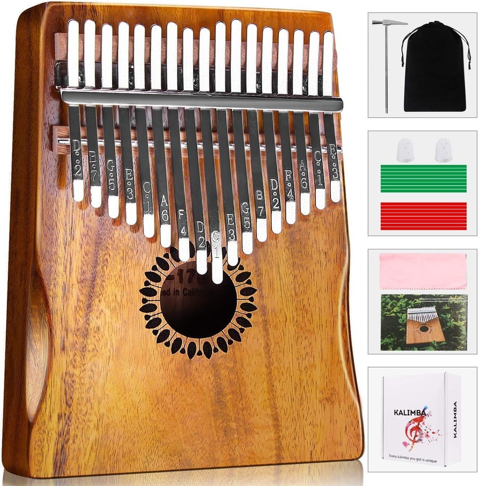 Complete Kalimba Thumb Piano Set: 17 Keys, Accessories & Easy Learning Guide