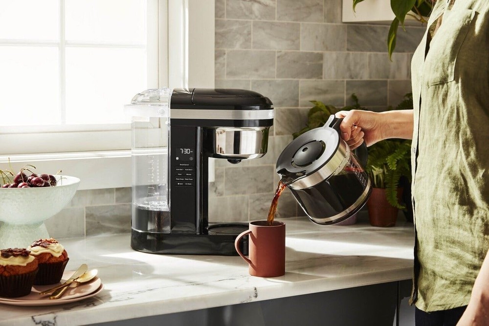 KitchenAid 12-Cup Drip Coffee Maker with Spiral Showerhead and Programmable Warm