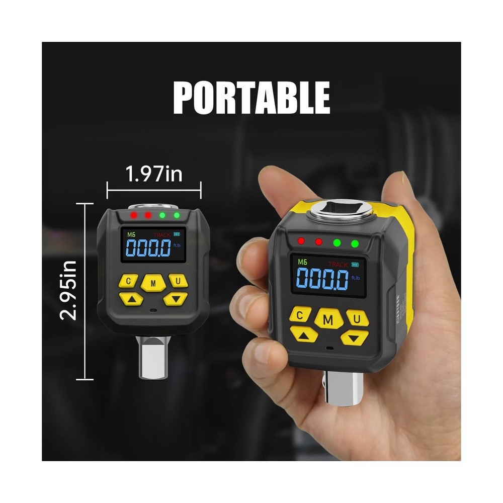 1/2" Digital Torque Adapter Set with Socket Adapters (1/4", 3/8") f... Fast Ship