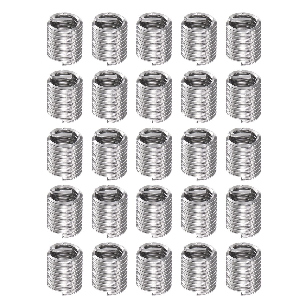 25pcs Threaded Inserts 3/8-16 UNC 2.0D Helical Stainless Steel Thread Repair