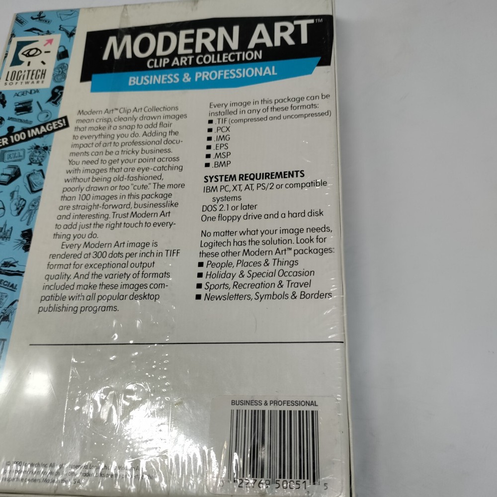 Modern Art Clip Art Collection Logitech Software Sealed NEW