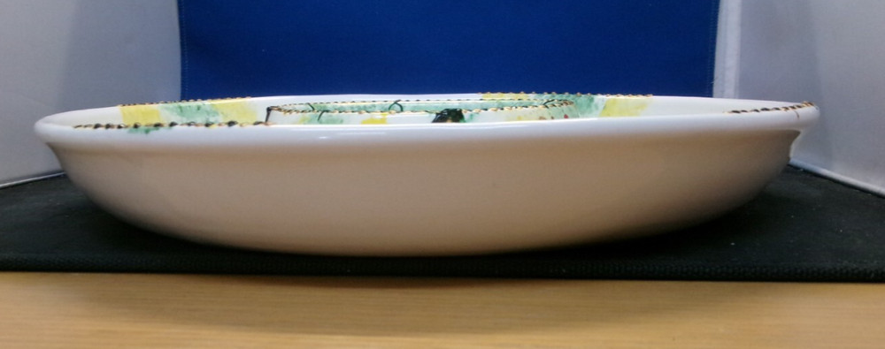 Large, Ceramic Serving Dish, by Johanna Watts 2009, Chips & Dips, signed. H2