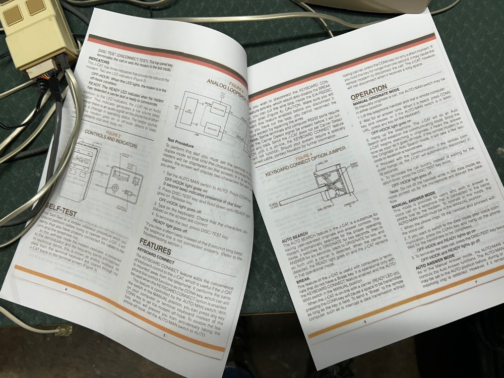 Novation J-Cat Modem with Data & Power Adaptors, software, manual